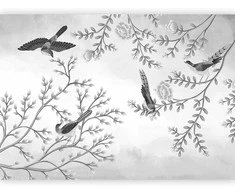 Artgeist Fototapetas - Birds in the Garden - Third Variant