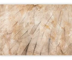 Artgeist Fototapetas - Bird's wings - minimalist close-up on beige feathers with pattern