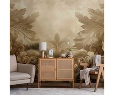 Artgeist Fototapetas - Carved Baroque Ornaments: Rich Composition in Sepia Colors
