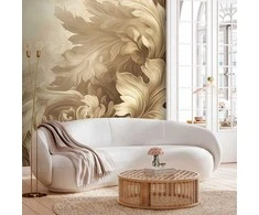 Artgeist Fototapetas - Carved Baroque Ornaments: Rich Composition in Sepia Colors