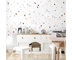 Artgeist Fototapetas - Classic Terrazzo on Baltas Background