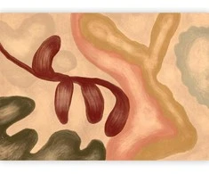 Artgeist Fototapetas - Colorful shapes – worn-out figures in lime wash technique