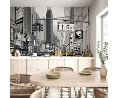 Artgeist Fototapetas - Comic book city - New York street in pop art style
