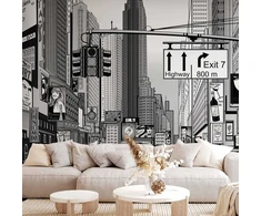 Artgeist Fototapetas - Comic book city - New York street in pop art style