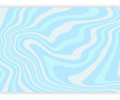 Artgeist Fototapetas - Composition in Blues and Whites - Harmonious Abstract Waves in a Cool Color Tone