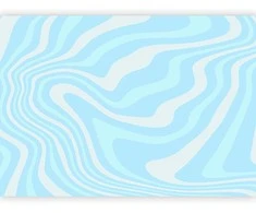 Artgeist Fototapetas - Composition in Blues and Whites - Harmonious Abstract Waves in a Cool Color Tone