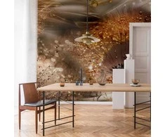 Artgeist Fototapetas - Dandelions' World (Gold)