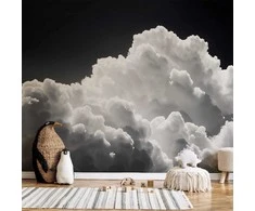 Artgeist Fototapetas - Discover the Endless Play of Sunlight – Clouds and Shadows in the Sky