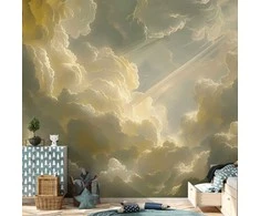 Artgeist Fototapetas - Enchanting Play of Colors Against a Backdrop of Clouds