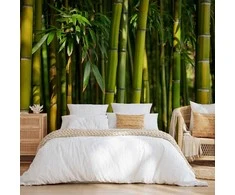 Artgeist Fototapetas - Eucalyptus alley – bamboo grove in juicy žalias tone