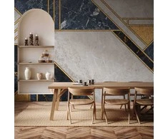 Artgeist Fototapetas - Expressive Pattern in Gold and Garnet