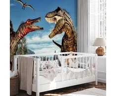 Artgeist Fototapetas - Fighting Dinosaurs