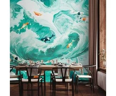 Artgeist Fototapetas - Fish and waves