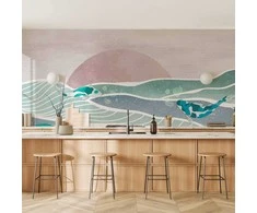 Artgeist Fototapetas - Fish on the waves