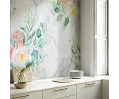 Artgeist Fototapetas - Flowery Marble