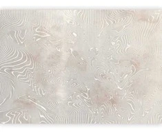 Artgeist Fototapetas - Flowing shapes - abstract beige and baltas background in patterned compositions