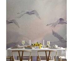 Artgeist Fototapetas - Flying Swans