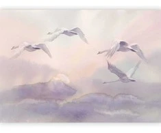 Artgeist Fototapetas - Flying Swans