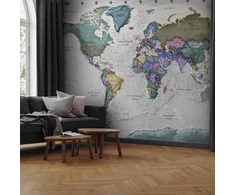 Artgeist Fototapetas - Geography study - world map with signed countries in English