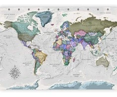 Artgeist Fototapetas - Geography study - world map with signed countries in English
