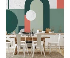 Artgeist Fototapetas - Geometric Pattern With Marble Motif