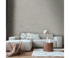 Artgeist Fototapetas - Geometric Pattern Shades of Gold and Marble Stone