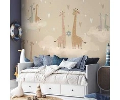 Artgeist Fototapetas - Giraffes in Love