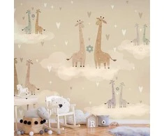 Artgeist Fototapetas - Giraffes in Love