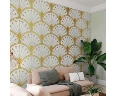 Artgeist Fototapetas - Gold and Marble Art Deco-inspired Pattern
