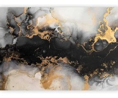 Artgeist Fototapetas - Gold Explosions - an Abstract Pattern Inspired by Marble
