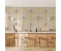 Artgeist Fototapetas - Gold Linear Pattern on Marble Background