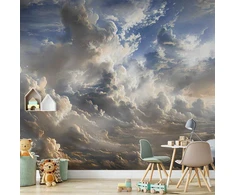 Artgeist Fototapetas - Golden Reflections on Clouds Foretelling Dusk
