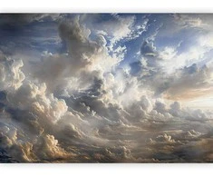 Artgeist Fototapetas - Golden Reflections on Clouds Foretelling Dusk