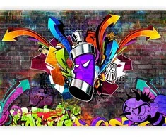 Artgeist Fototapetas - Graffiti: Colourful attack
