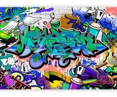 Artgeist Fototapetas - Graffiti: mėlynas theme