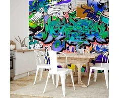 Artgeist Fototapetas - Graffiti: mėlynas theme