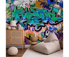Artgeist Fototapetas - Graffiti: mėlynas theme