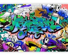 Artgeist Fototapetas - Graffiti: mėlynas theme