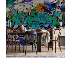 Artgeist Fototapetas - Graffiti: mėlynas theme