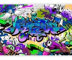 Artgeist Fototapetas - Graffiti: violet theme