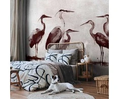 Artgeist Fototapetas - Herons painted with ink