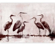 Artgeist Fototapetas - Herons painted with ink