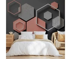 Artgeist Fototapetas - Hexagon Plan