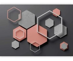 Artgeist Fototapetas - Hexagon Plan