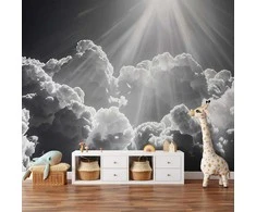Artgeist Fototapetas - Hope in the Clouds: Inspiring Rays of the Sun – Awaken Emotions