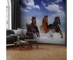 Artgeist Fototapetas - Horses in the Snow