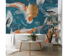 Artgeist Fototapetas - Koi Fishes - Second Variant