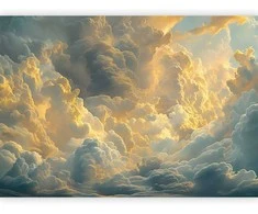Artgeist Fototapetas - Last Breath of the Day: Clouds Illuminated by Evening Glow