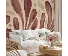 Artgeist Fototapetas - Leaves and spots – large vibrant shapes inspired by Matisse