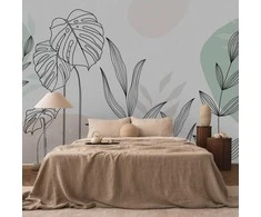 Artgeist Fototapetas - Leaves in Pastels